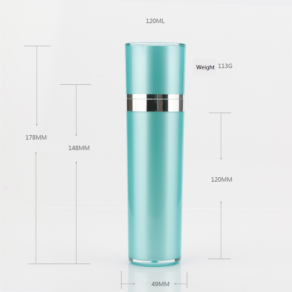 Luxurious Cyan packaging acrylic cosmetic bottles