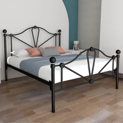 2021 Minimalist Wrought Iron Bed for Bedroom Furniture