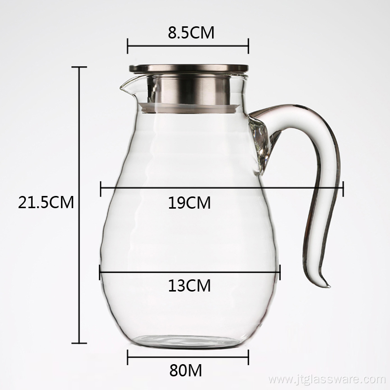 Hiware glass water carafe with lid