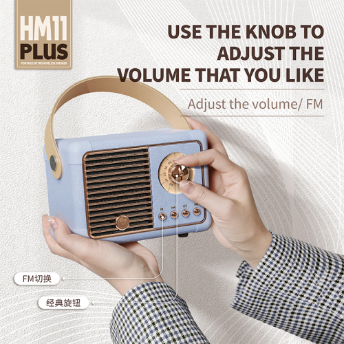 Portable Vintage FM Radio Retro Bluetooth En haut-parleur