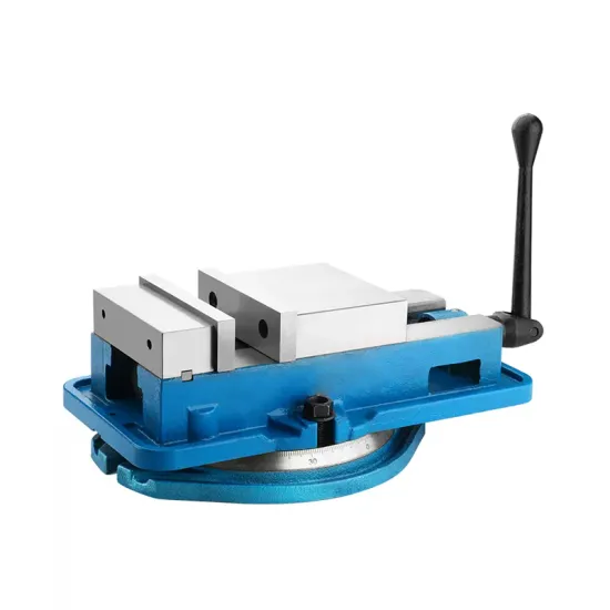 Ready to Ship Precision Drilling Bench Vise with Detachable Rotate Base (Blue, Multiple Sizes)