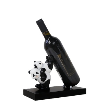 Resin Panda Statue Wine Bottle Holder