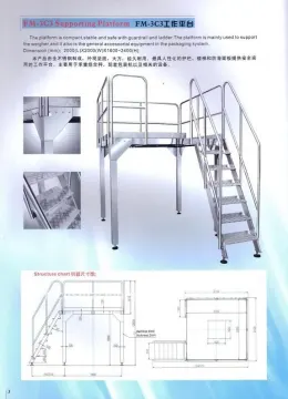 Stainless steel non-slip supporting platform