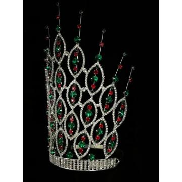 12 pulgadas Rhinestone concurso Miss World Crown