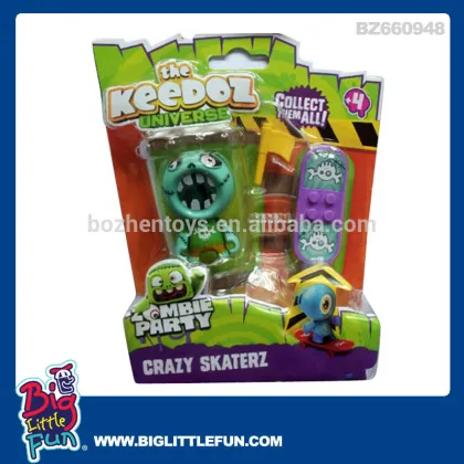 Hot toys figure zombie toys play skateboard