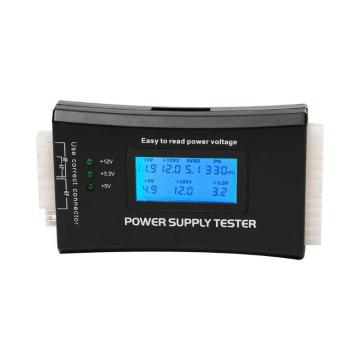 Check Quick Digital LCD Power Bank Supply Tester Computer 20/24 Pin Power Supply Tester Measure Tool 24Pin, ATX 20Pin interface