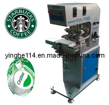 Two Color Sealed Cup Pad Printer with Conveyor