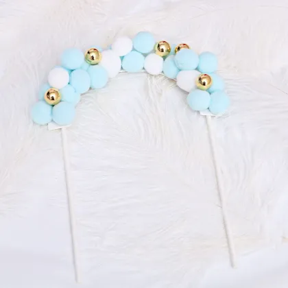 Little Prince Round Pearl Cake Topper Insert Card for Birthday Cakes