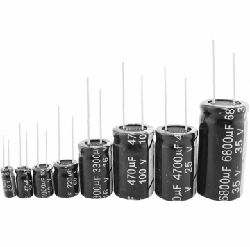 High-Quality Aluminum Electrolytic Capacitors - Various Voltages and Capacitances