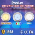 Luzes de piscina de 18w de 3 mm AC12V