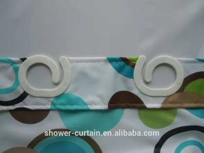 MAO MAO BALL FLOWERS PRINTED SHOWER CURTAIN