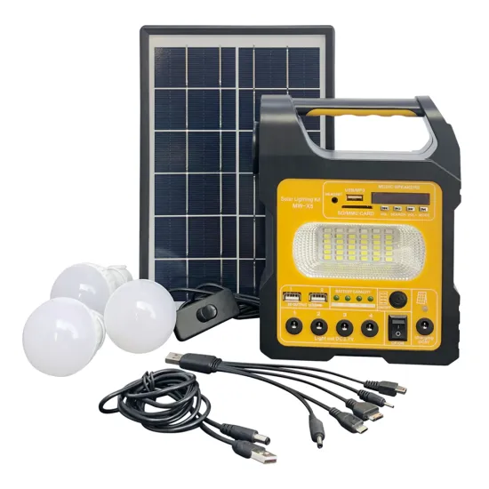 Portable Home Solar Energy System with Battery Storage (3PCS 3W, 3m Cable)