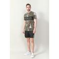 T-shirt imprimé en poly et en coton masculin