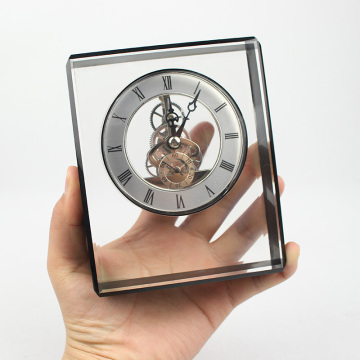 Antique Style Crystal Desk Clock for Home Decoration
