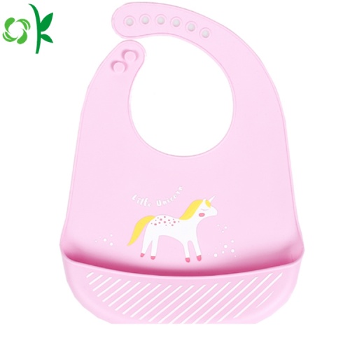 BPA Gratis Animal Silicone Baby Bib untuk Makan