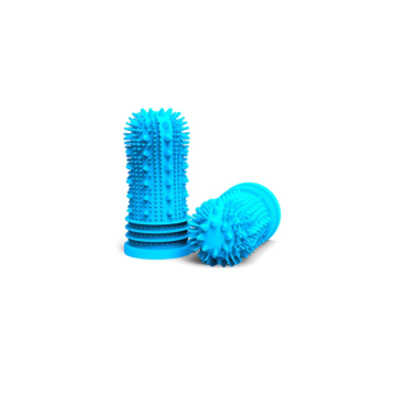 Silicone Dog Pet Finger Toothbrushes Full Surround Bristles