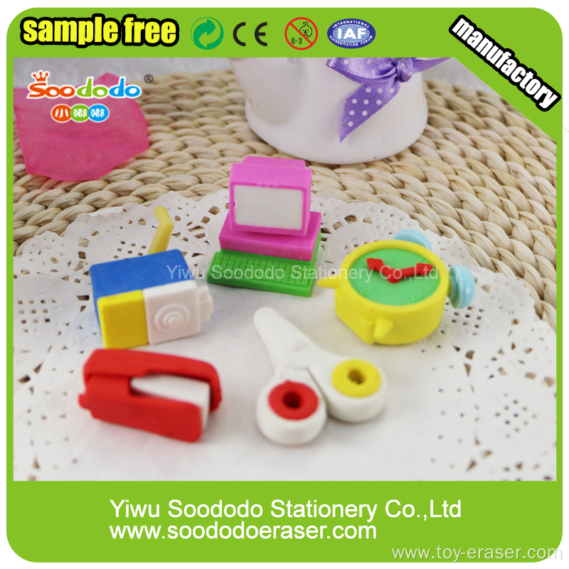 School use Shaped Eraser,knife scissor fancy stationery