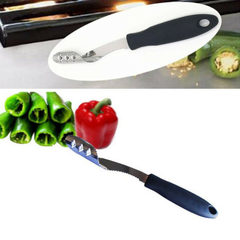 Jalapeno Corer Pepper Seed Remover Popper Maker Stainless Steel Gadgets New