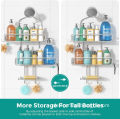 Adjustable Hanging Shower Caddy with Soap Holder for Large Shower Organization