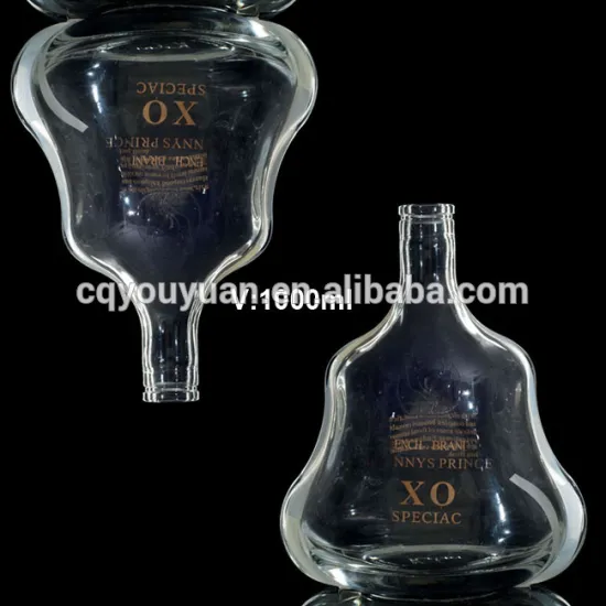 Super Flint New Design Customed Glass Wine Bottle 1000 ML Clear Glass Bottles Spirit