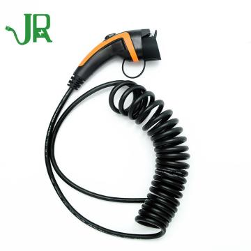 1Phase 32A TPU J1772 Type1 Tethered Spiral Cable