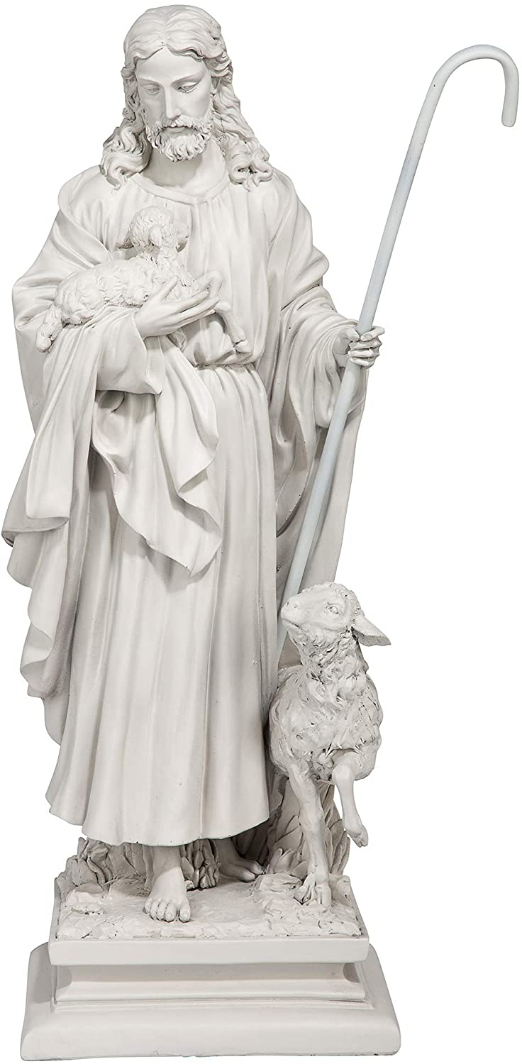 Jesus der gute Hirte -Religionsgartenstatue