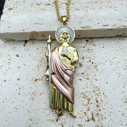 Wholesale Christian St. Jude Gold Pendant Necklaces for Women