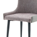 Cadeiras de jantar de materiais de couro de almofada altos