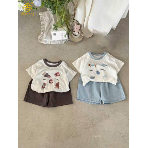 漫画就学前クマグリッド半袖セット