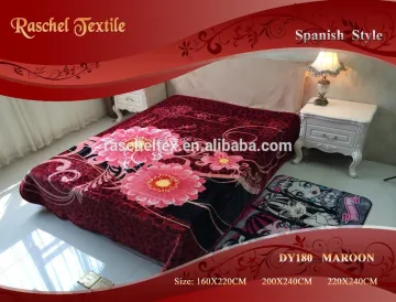100% polyester spanish style 1 layer embossed thick and soft Blanket