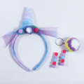 New Girl's Pluche Unicorn Hair Band Gift Set