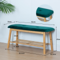 Скамья для хранения обуви Green Holland Velvet Bamboo