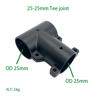 Giunto a tee in lega di alluminio per connettore da 25 mm-25 mm