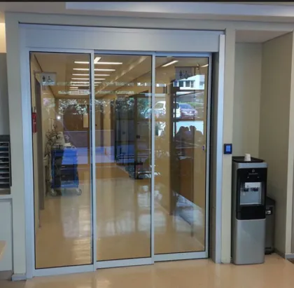 Automatic gate telescopic sliding door mechanisms