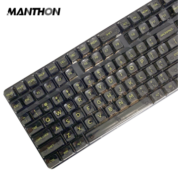132 Keys Transparent Keycap DIY Mechanical Keyboard MDA Profile RGB Backlit