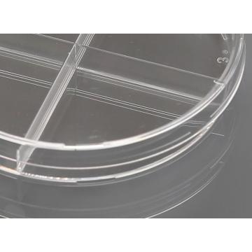 Pratos de Petri de 90 mm 4 compartimentos