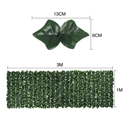 Ivy Leaf Hedge Roll: Deluxe Artificial Fence Screen Wall