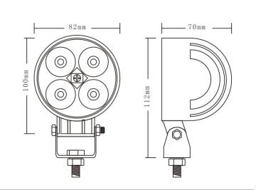 High Quality 12 watt 4 inch Working led lights 12v offroad auto 12w led working light for car
