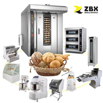 Commercial Bread Baking Oven Bakery Machinery 32 Trays Rotary Bread Rack Oven