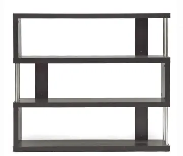 Black Ladder Metal Bookcase wooden shelf