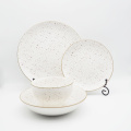 Glaze Sesam Spot Style -servies met kleurenrand