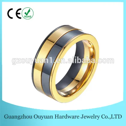 New Men's Ring 18K Gold Ring, High Quality Polished Four in One 18K Gold Ring