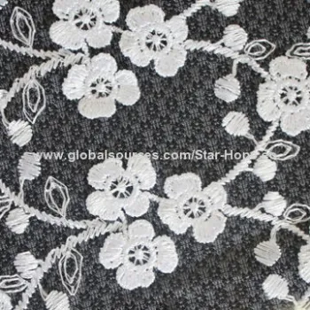 3D water-soluble flower embroidered fabric for dress