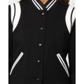 Black Ladies Baseball Jacket Customization