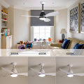 Decorative dc white ceiling fan with 220v motor