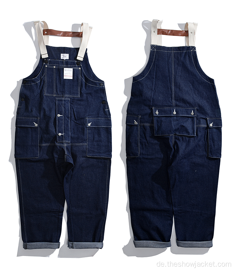 Großhandel hochwertige Baggy Denim Overalls für Herren