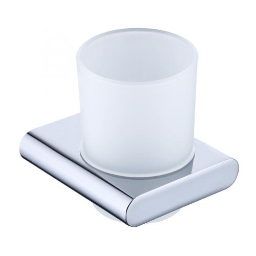 Home Use Bathroom Glass Cup Holder Chrome