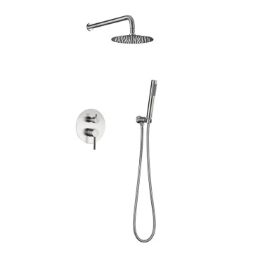 Black Thermostatic Bath & Shower Faucet Set for Rainfall Shower Systems