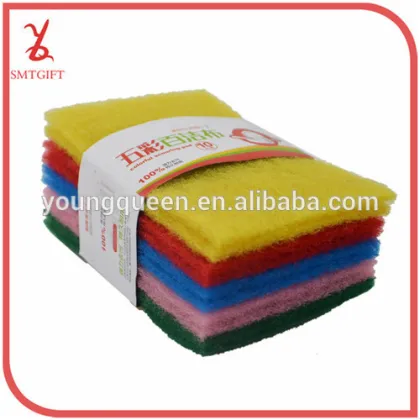 QJB02 multicolored scouring wash cloth polyester rag scrub supplies / Cleaning cloth