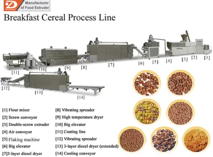 Small Cereal Breakfast Cereal Machine: Corn Flakes Making Machine for Kellogg's Cereals Production Line